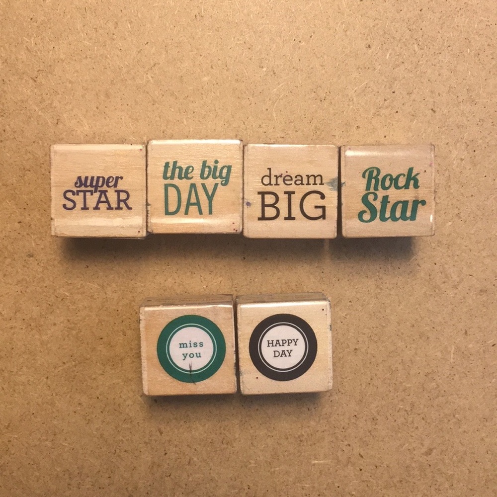 Hampton Art Wooden Stamp Set - Words